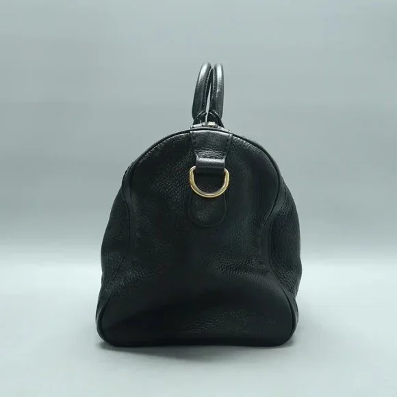 GUCCI Boston Black Leather Satchel 697-021225 - Picture 3 of 12